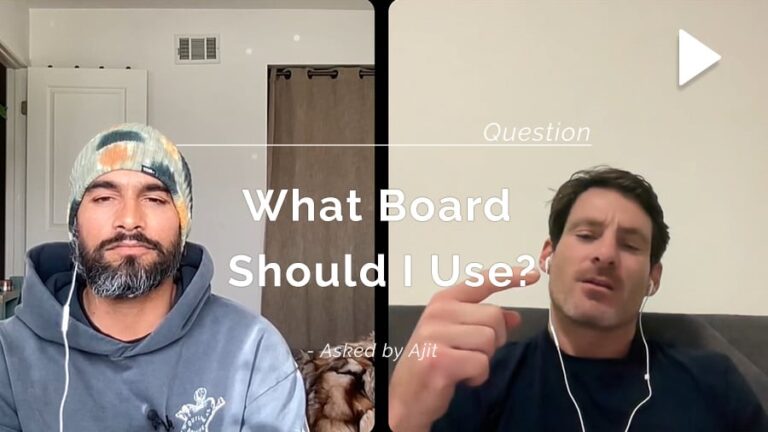 The featured image for Ajit's question regarding which surfboard to use.